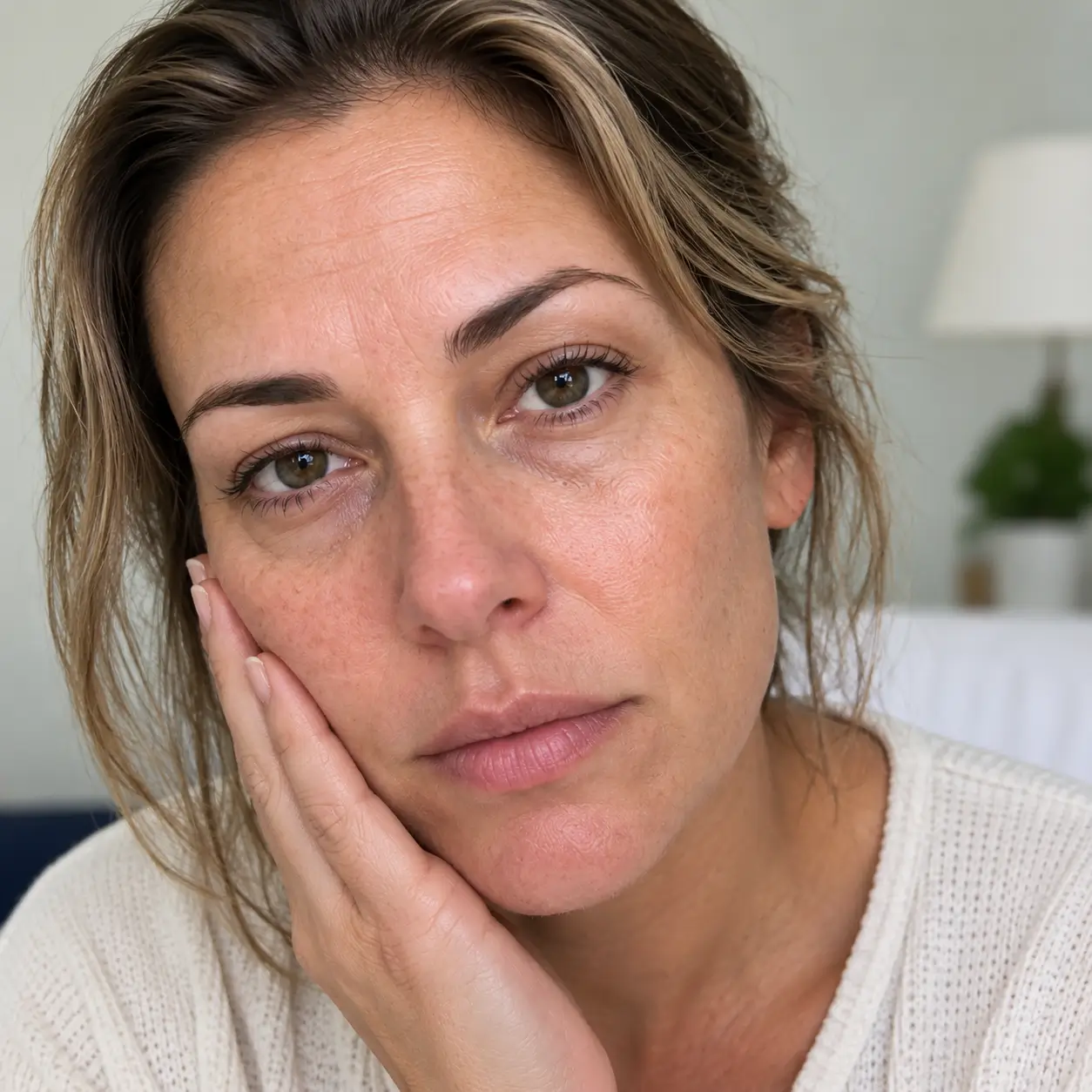 Smiling woman with healthy, glowing skin